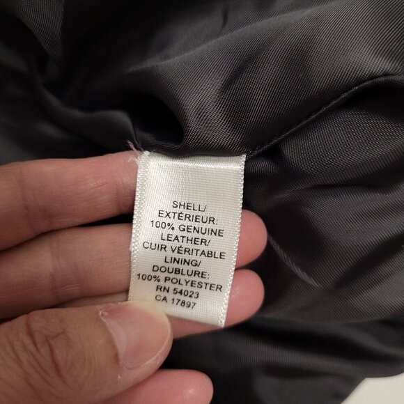 Banana Republic Mens Leather Jacket Size XL Dark Brown Color - Picture 10 of 11